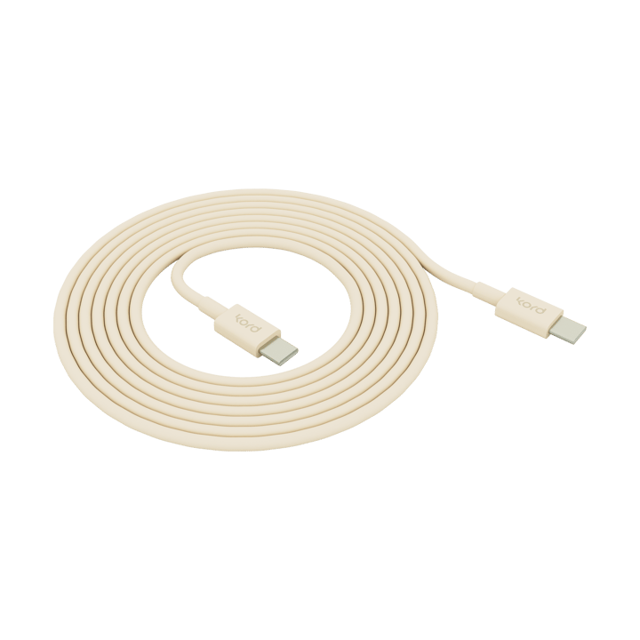 Kord USB-C to USB-C charging cable 1,8 m - Pearled Ivory - Kord