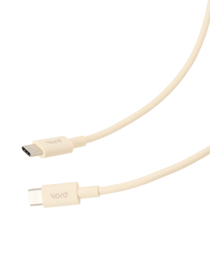 Kord USB-C to USB-C charging cable 1,8 m, Pearled Ivory Kord