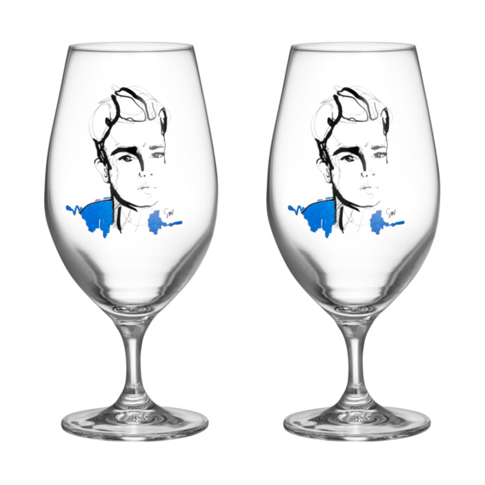Kosta Boda All about you beer glass 40 cl 2-pack Celebrate him