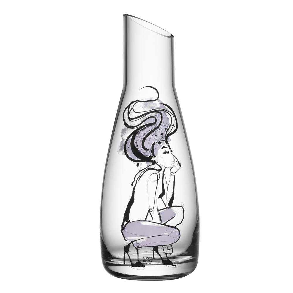 Kosta Boda All about you carafe 1 l purple | Scandinavian Design | Water jugs and carafes | Transparent
