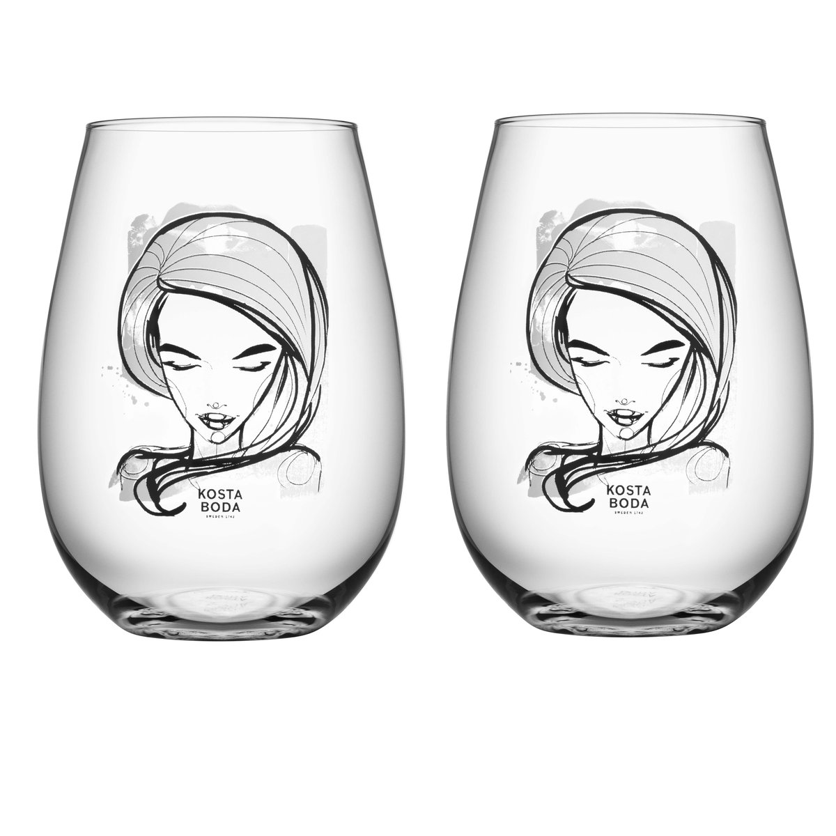 Kosta Boda All about you glass 57 cl 2-pack need you (white)