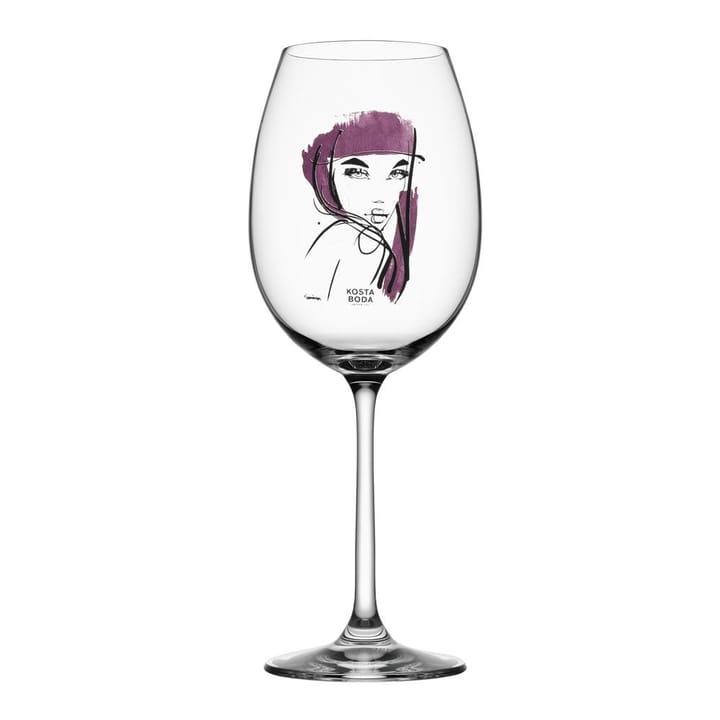 All about you wine glass 2 pack - red - Kosta Boda