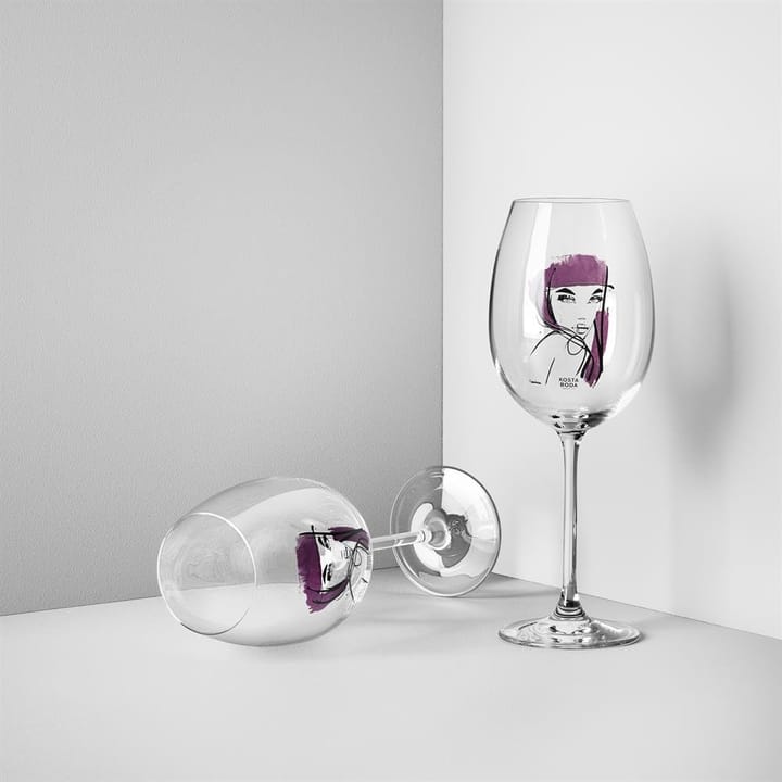 All about you wine glass 2 pack - red - Kosta Boda