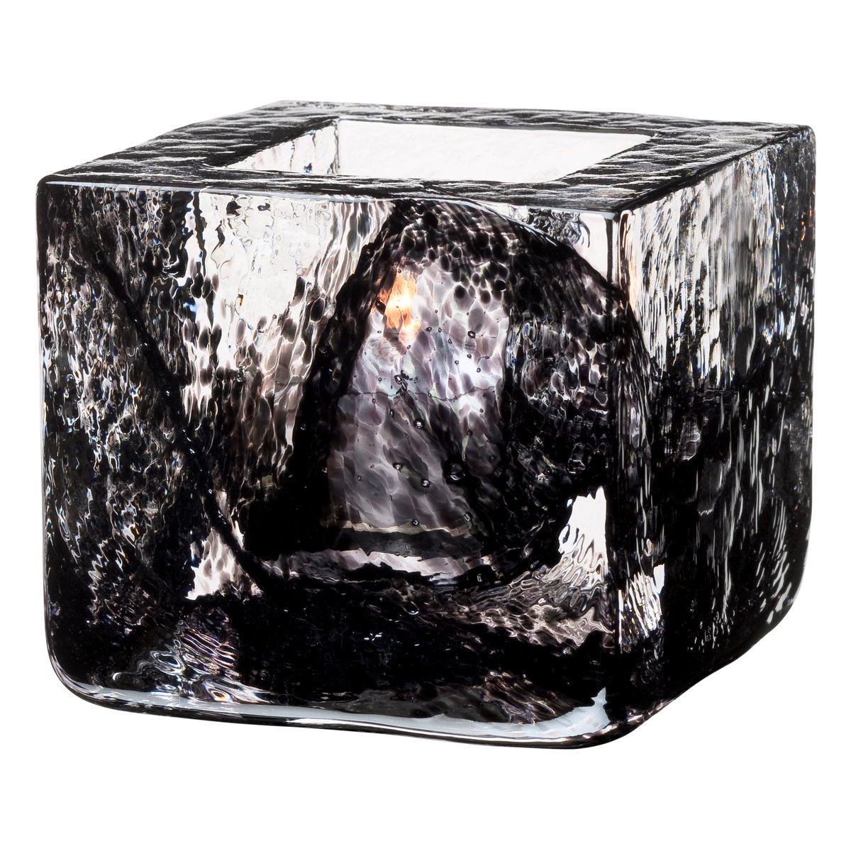 Kosta Boda Brick votive black | Scandinavian Design | Tea light holders, lanterns & candle dishes | Black