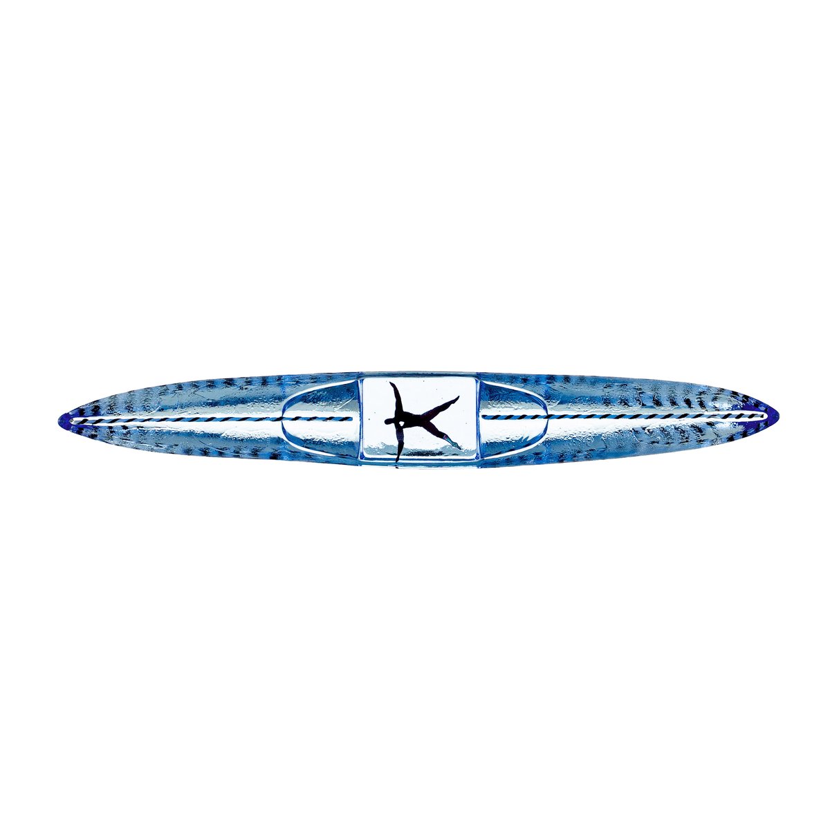 Kosta Boda BV Drifter glass sculpture blue | Scandinavian Design | Glass art | Blue