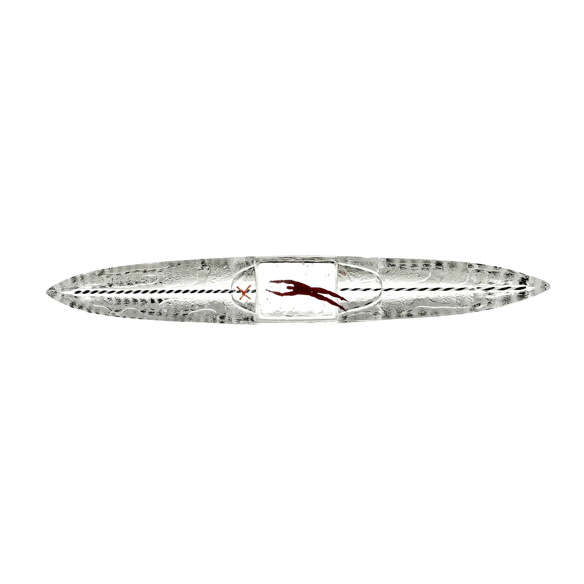 BV Drifter glass sculpture, clear Kosta Boda