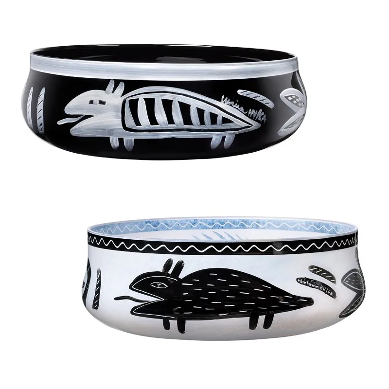 Caramba plate, white Kosta Boda