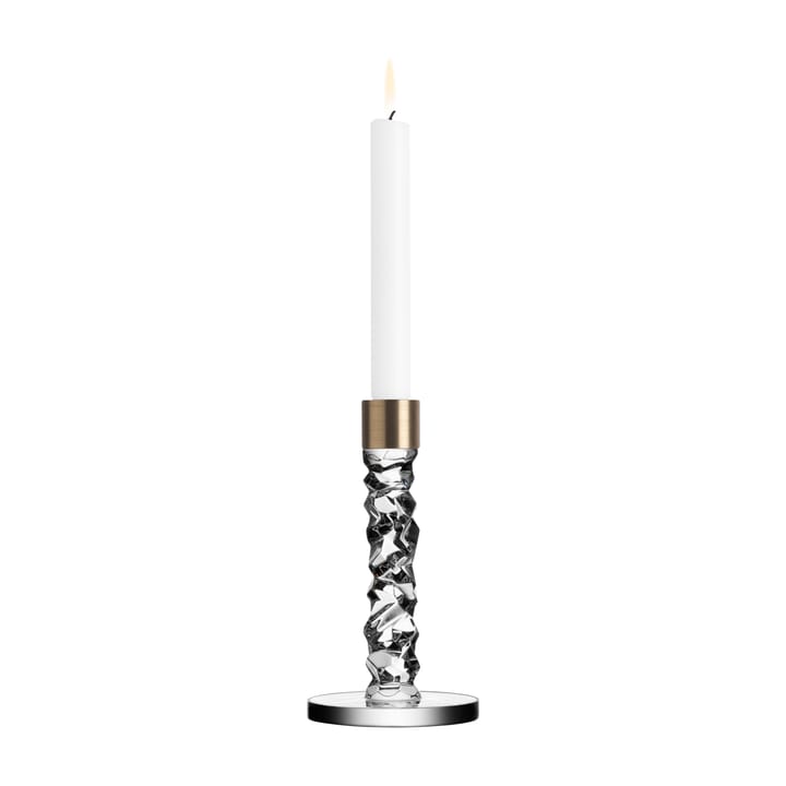 Carat candle holder brass - height 18.3 cm - Kosta Boda
