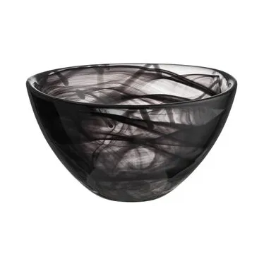Contrast bowl 160 mm - Black-black - Kosta Boda