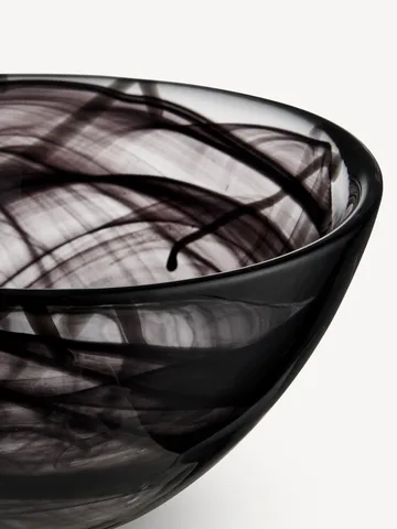 Contrast bowl 160 mm - Black-black - Kosta Boda