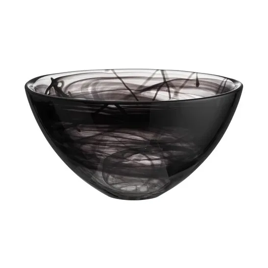 Contrast bowl 230 mm, Black-black Kosta Boda