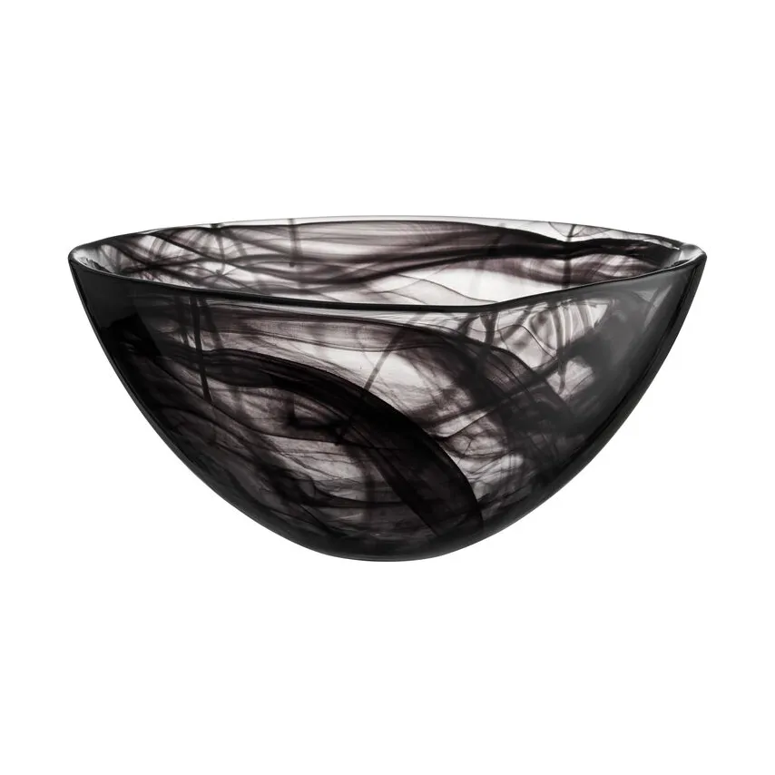 Contrast bowl 350 mm, Black-black Kosta Boda
