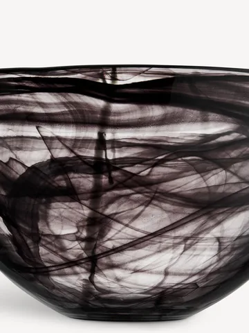 Contrast bowl 350 mm - Black-black - Kosta Boda