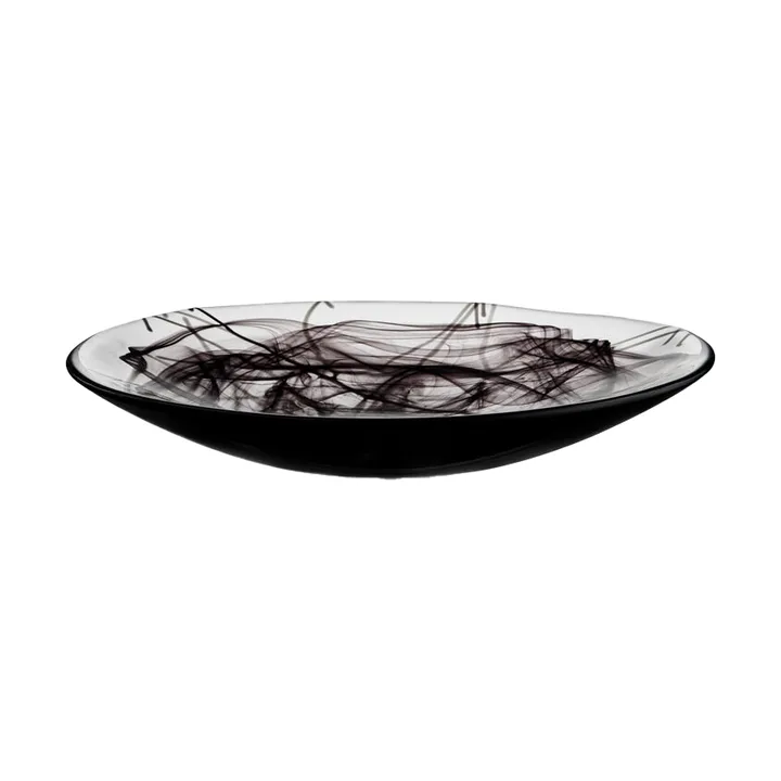 Contrast saucer 380 mm - Black-black - Kosta Boda