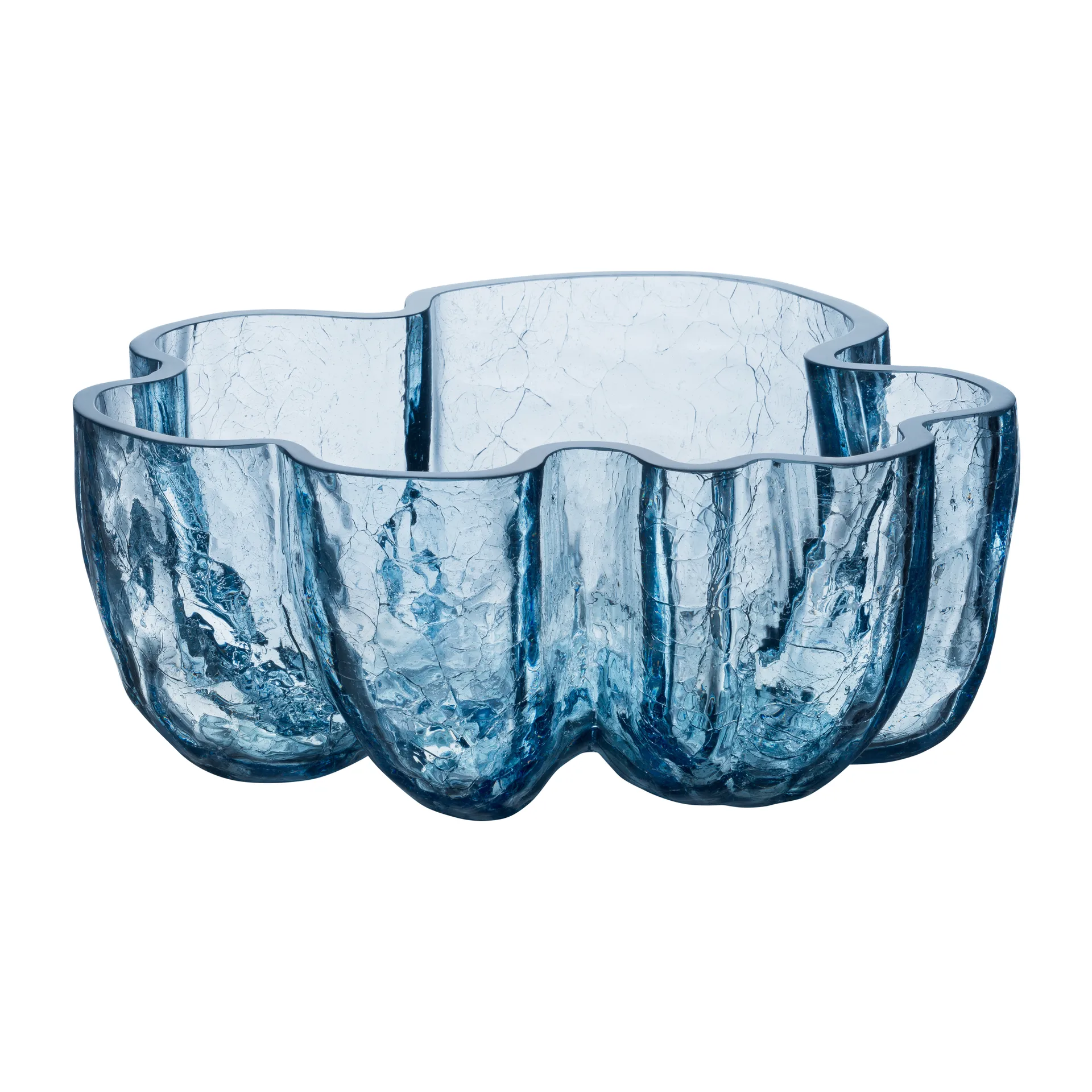 Crackle bowl 10,5 cm, Circular glass (Blue) Kosta Boda