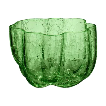 Crackle candle holder 5,8 cm - Dark green - Kosta Boda