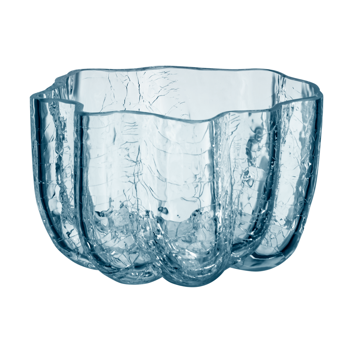Kosta Boda Crackle candle holder circular 58 mm Clear