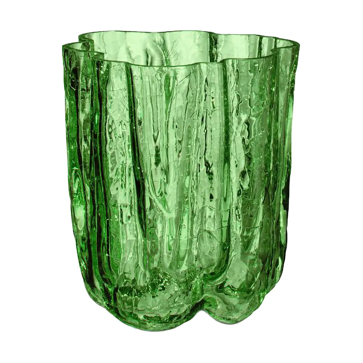 Crackle vase 12,1 cm, Dark green Kosta Boda