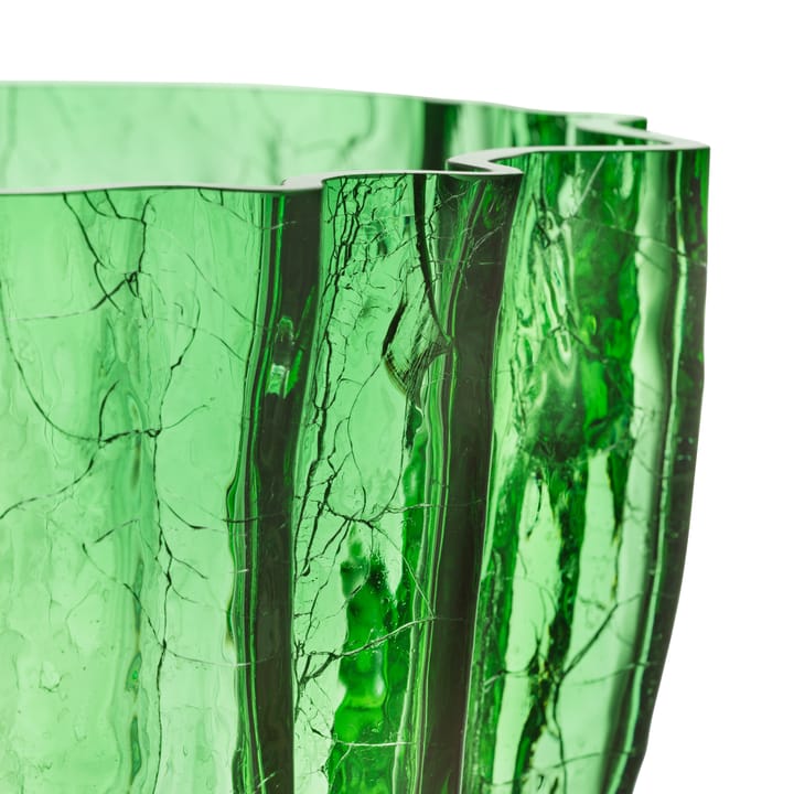 Crackle vase 175 mm - Green - Kosta Boda
