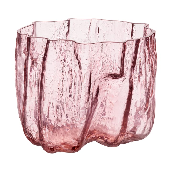 Crackle vase 175 mm - Pink - Kosta Boda