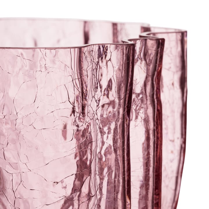 Crackle vase 175 mm - Pink - Kosta Boda
