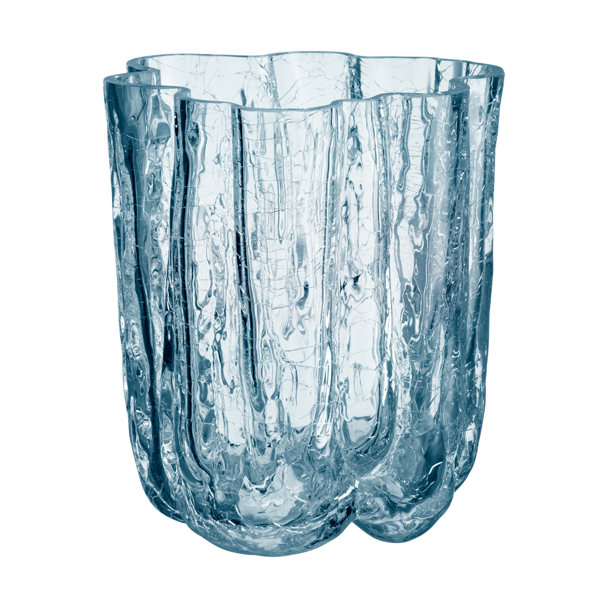 Kosta Boda Crackle vase circular 12,1 cm Clear | Scandinavian Design | Vases | Transparent