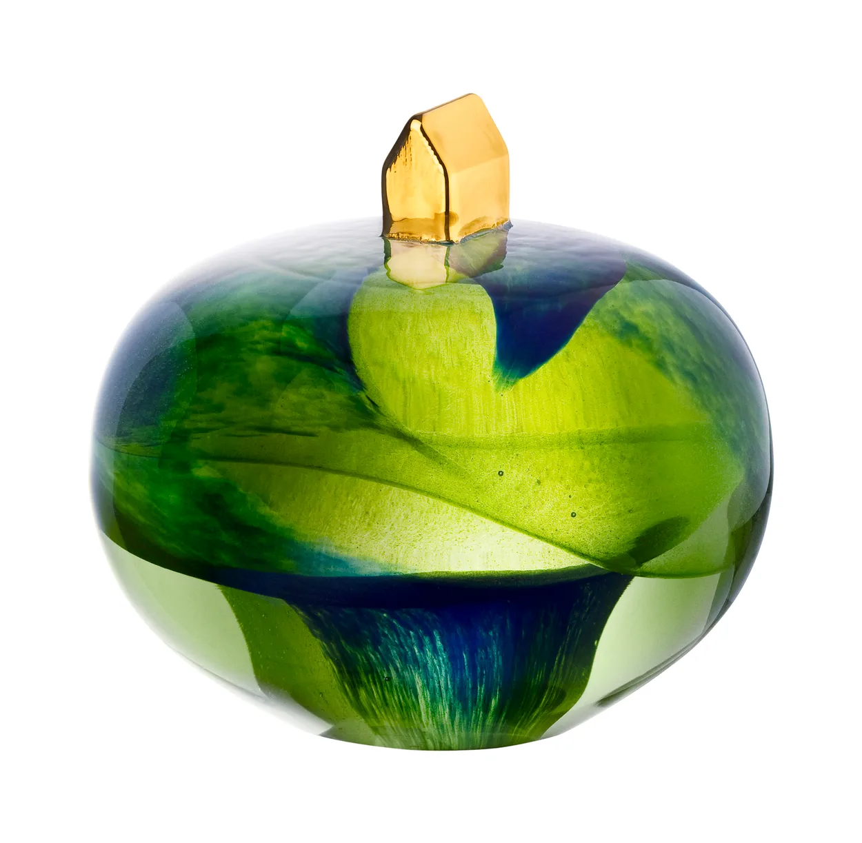 Kosta Boda Earth sculpture Green - home | Scandinavian Design | Glass art | Blue