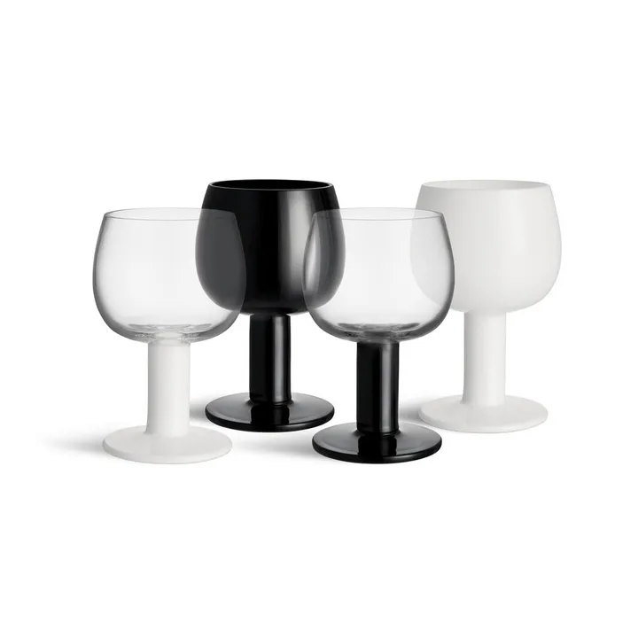 Father’s glass - White-black, 4-pack - Kosta Boda