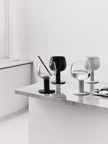 Father’s glass - White-black, 4-pack - Kosta Boda