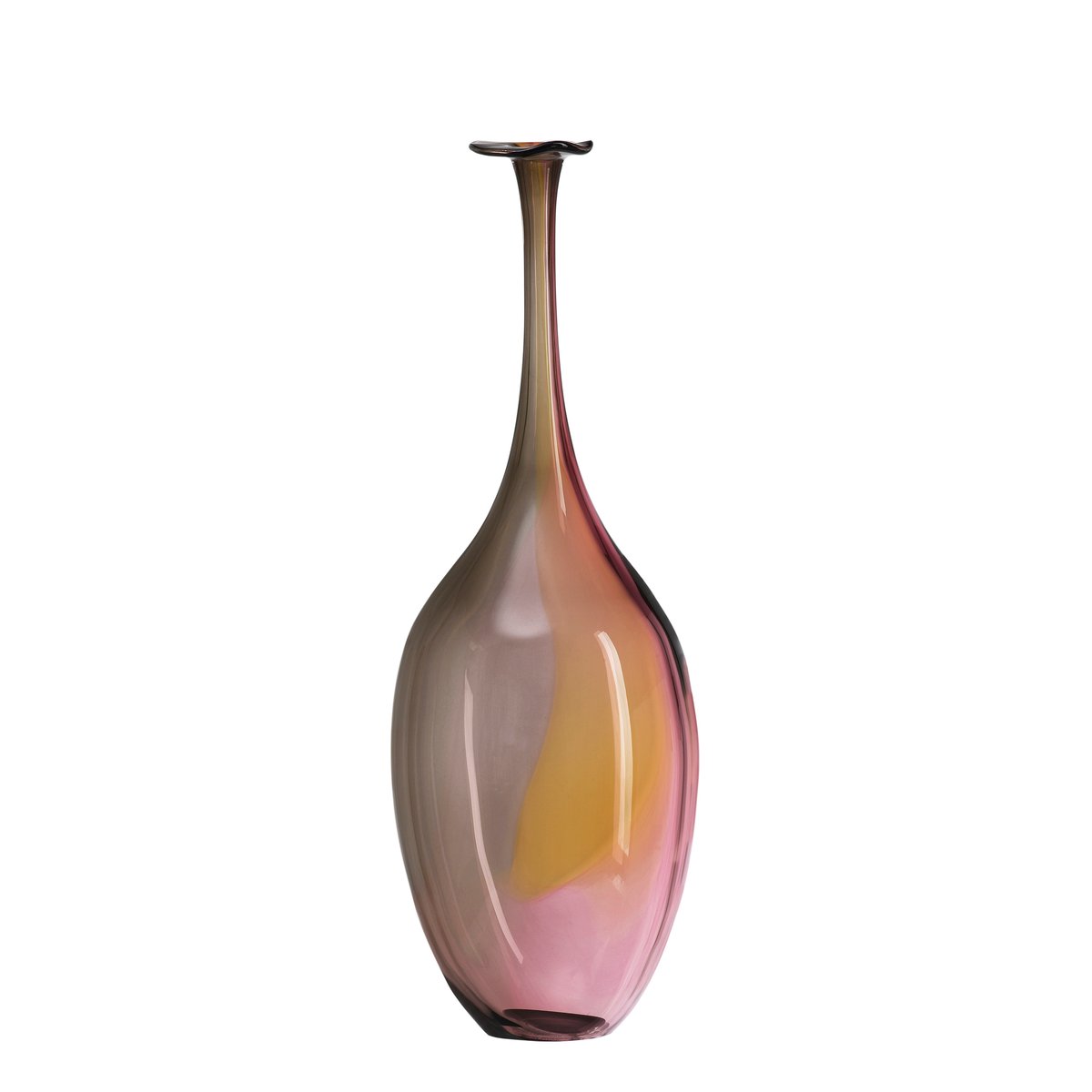 Kosta Boda Fidji bottle medium | Scandinavian Design | Glass art | Purple
