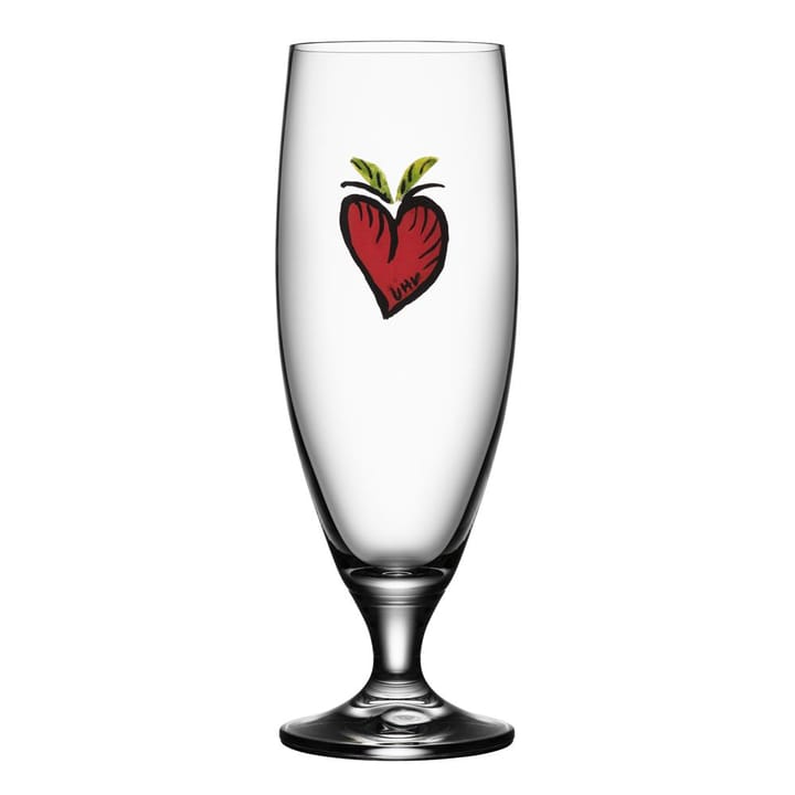 Friendship beer glass 50 cl - hearts - Kosta Boda