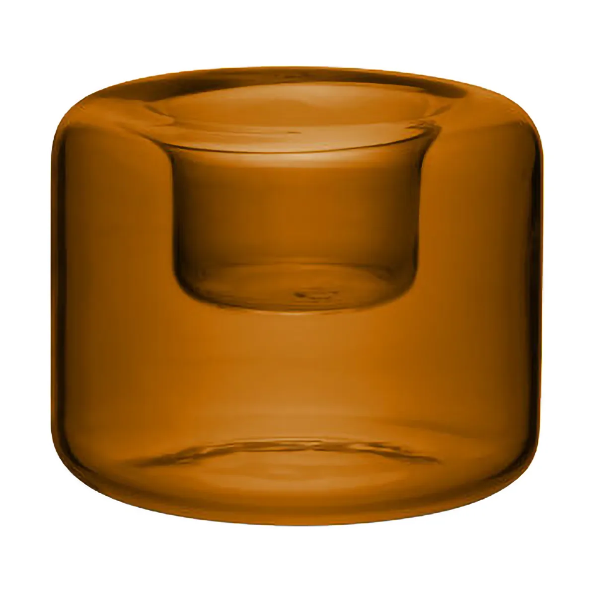 Happy candle holder 3 pieces, Amber Kosta Boda