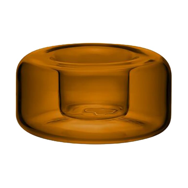 Happy candle holder 4.7 cm - Amber - Kosta Boda