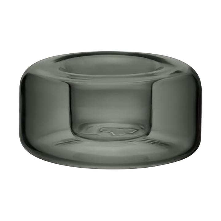 Happy candle holder 4.7 cm - Anthracite - Kosta Boda
