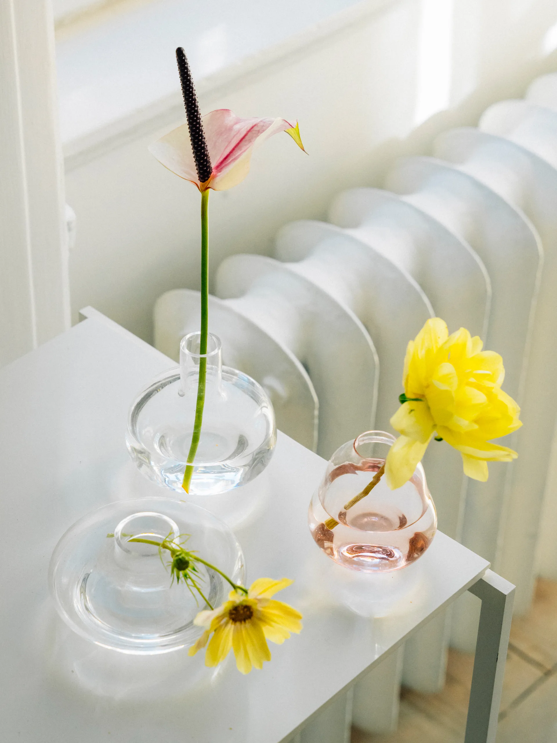 Kappa vase set of 3, Clear Kosta Boda