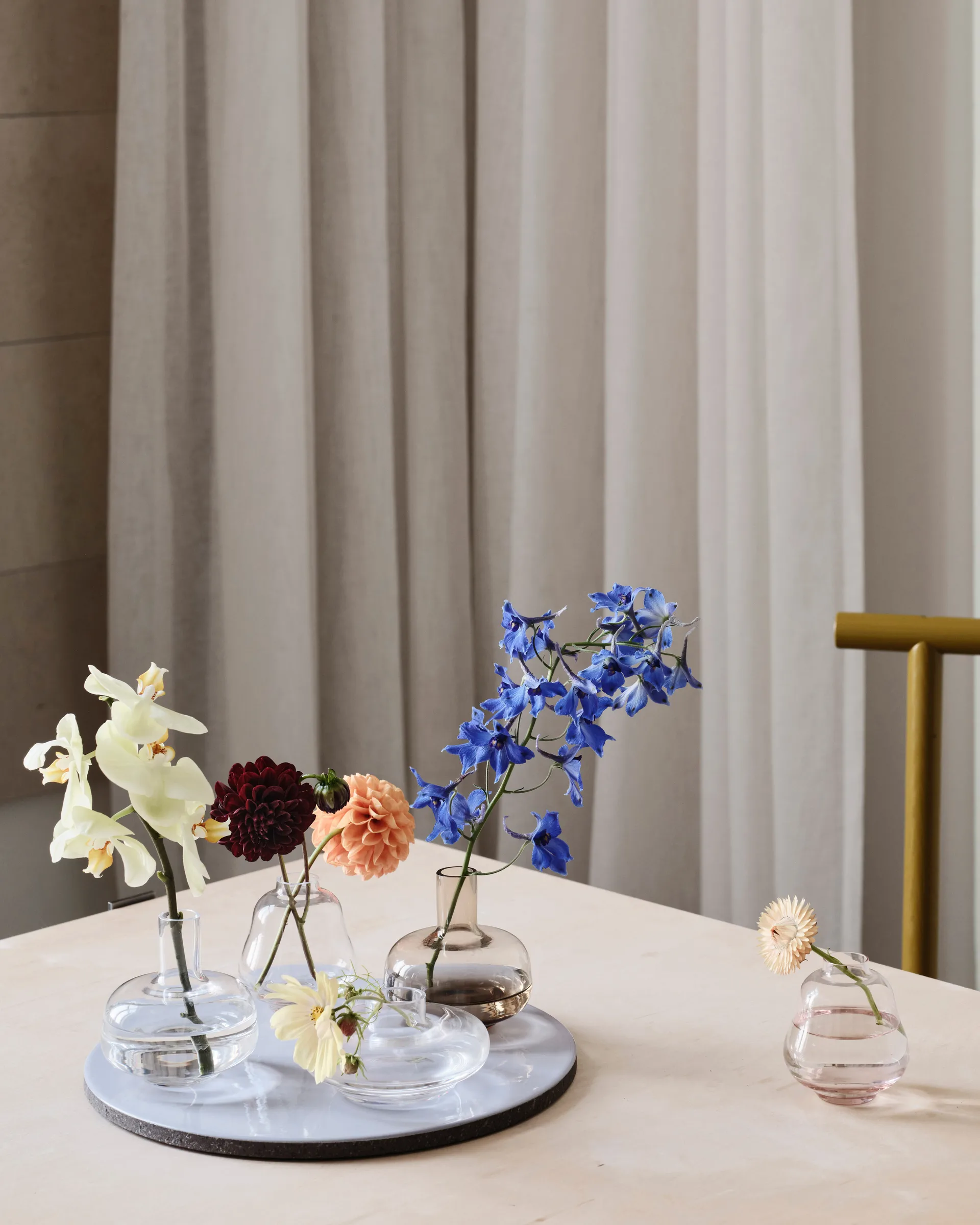 Kappa vase set of 3, Clear Kosta Boda