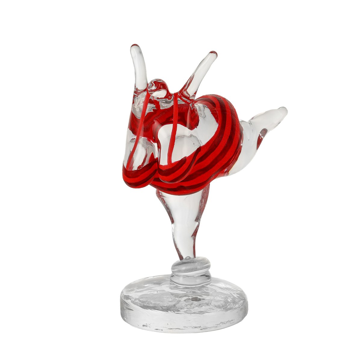 Kosta Boda KE 'Badlycka' glass sculpture Red | Scandinavian Design | Glass art | Red