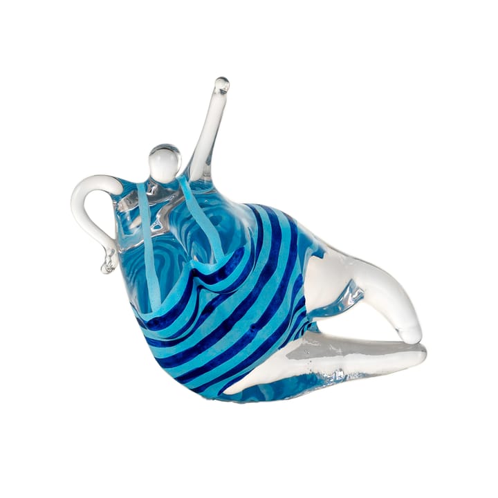 KE 'Badlycka' glass sculpture - Turquoise-blue - Kosta Boda