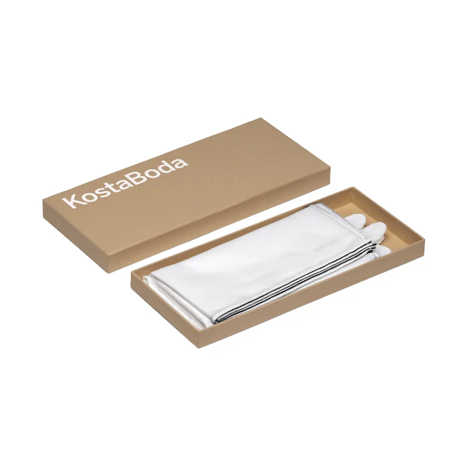 Kosta Boda glass care set box, White, large Kosta Boda