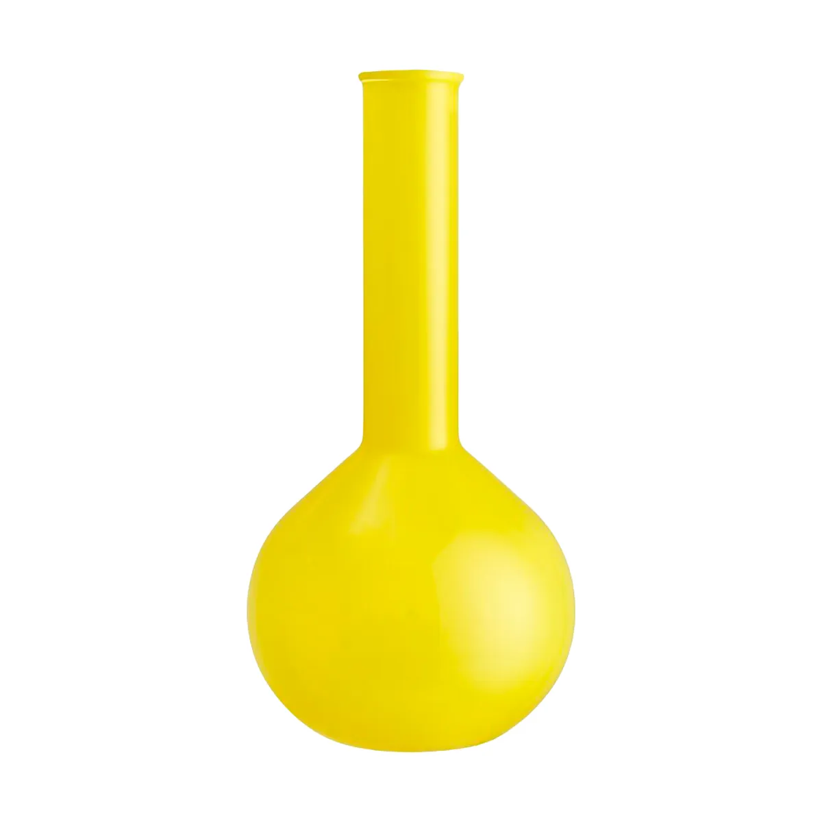 Kosta Boda Lab round flask vase 31.5 cm Yellow | Scandinavian Design | Vases | Yellow