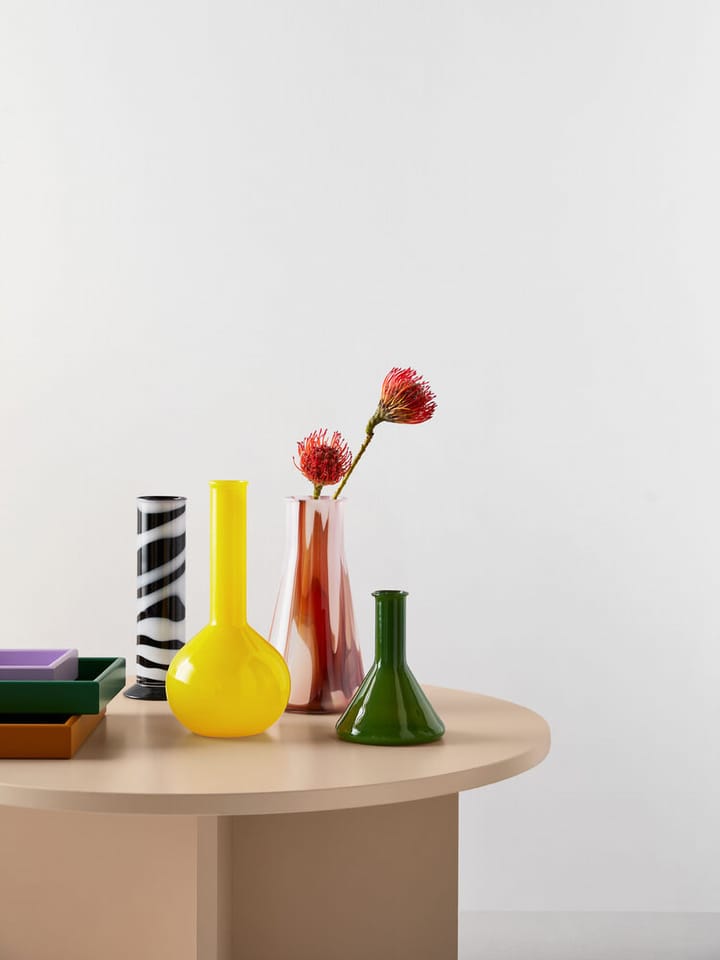 Lab round flask vase 31.5 cm, Yellow Kosta Boda