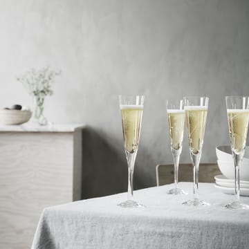 Line champagne glass 15 cl - Clear - Kosta Boda