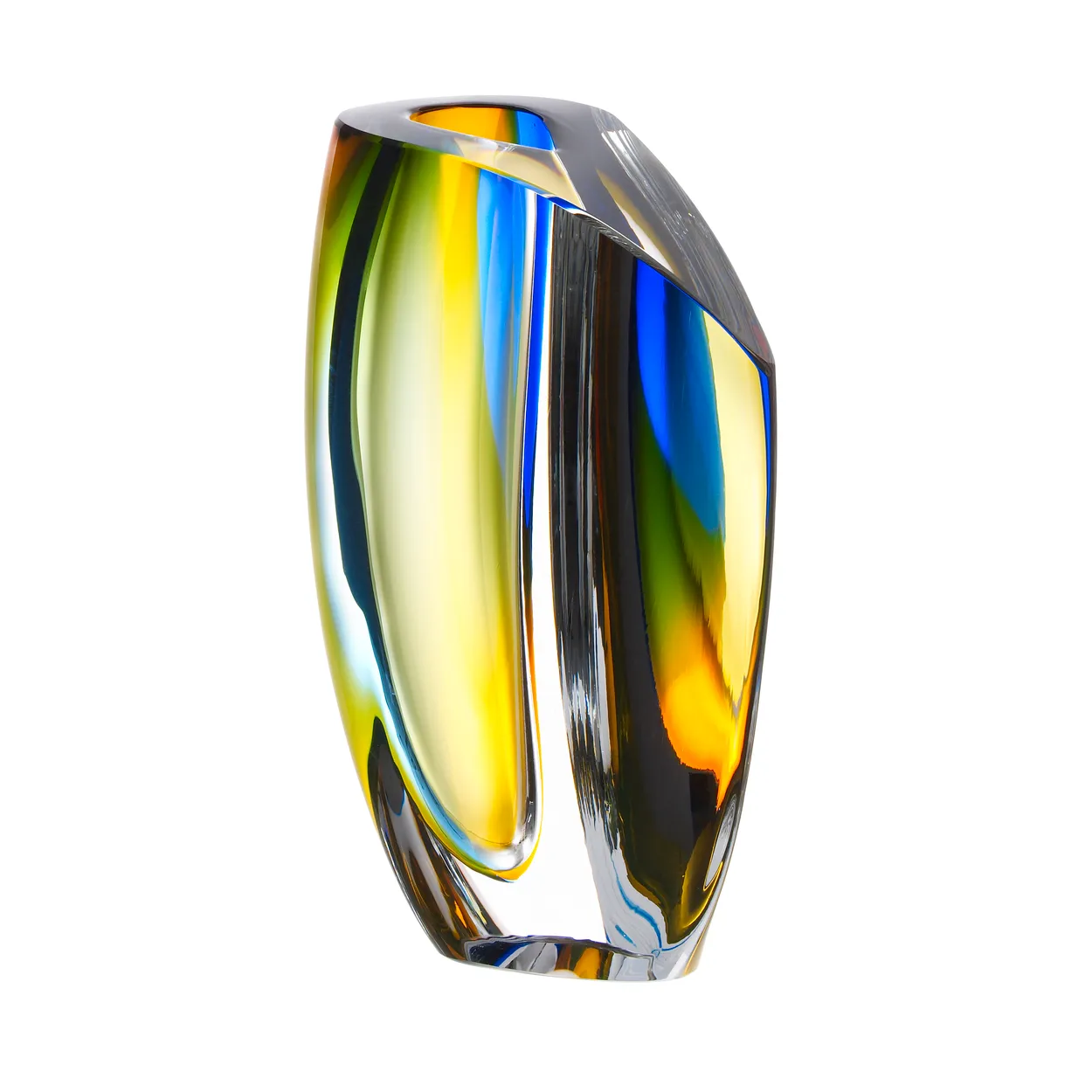 Kosta Boda Mirage vase 21 cm Blue-amber | Scandinavian Design | Vases | Blue