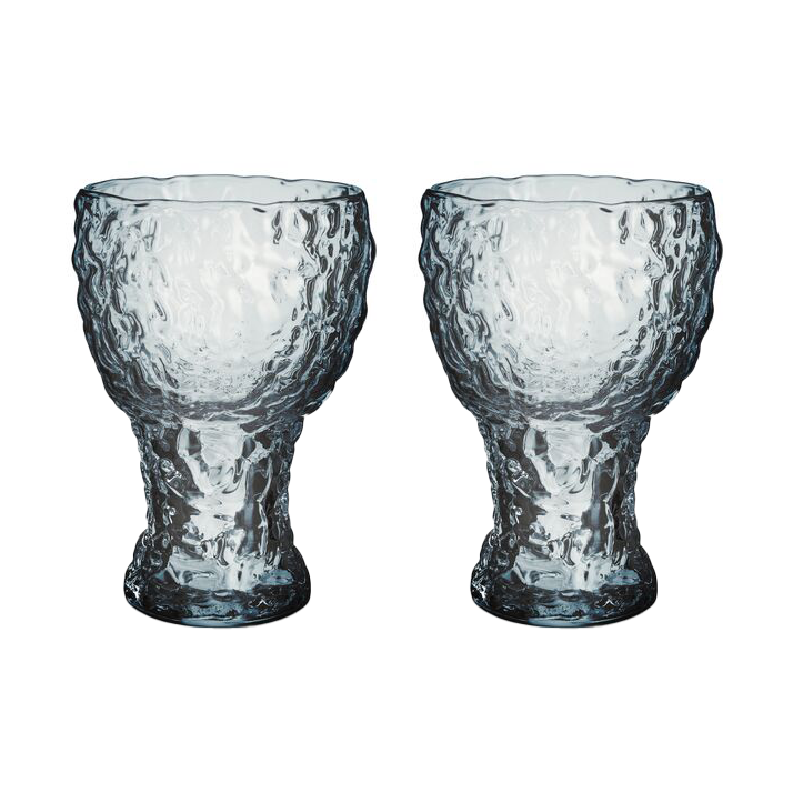 Kosta Boda Moss highball glass circular 42 cl 2-pack Blue