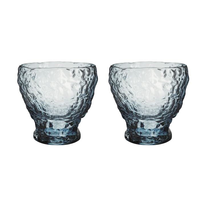 Kosta Boda Moss tumbler glass circular 33 cl 2-pack Blue