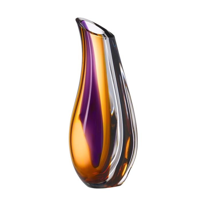 Orchid vase 370 mm - Purple-amber - Kosta Boda