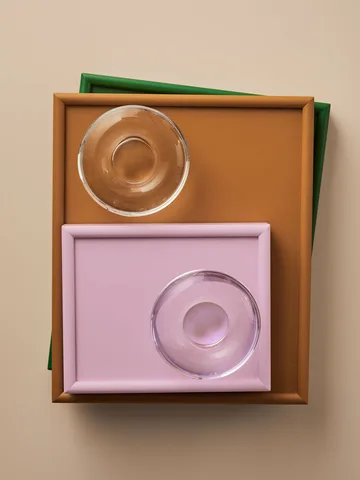 Orion tealight holder Ø11x6,3 cm - Pink - Kosta Boda