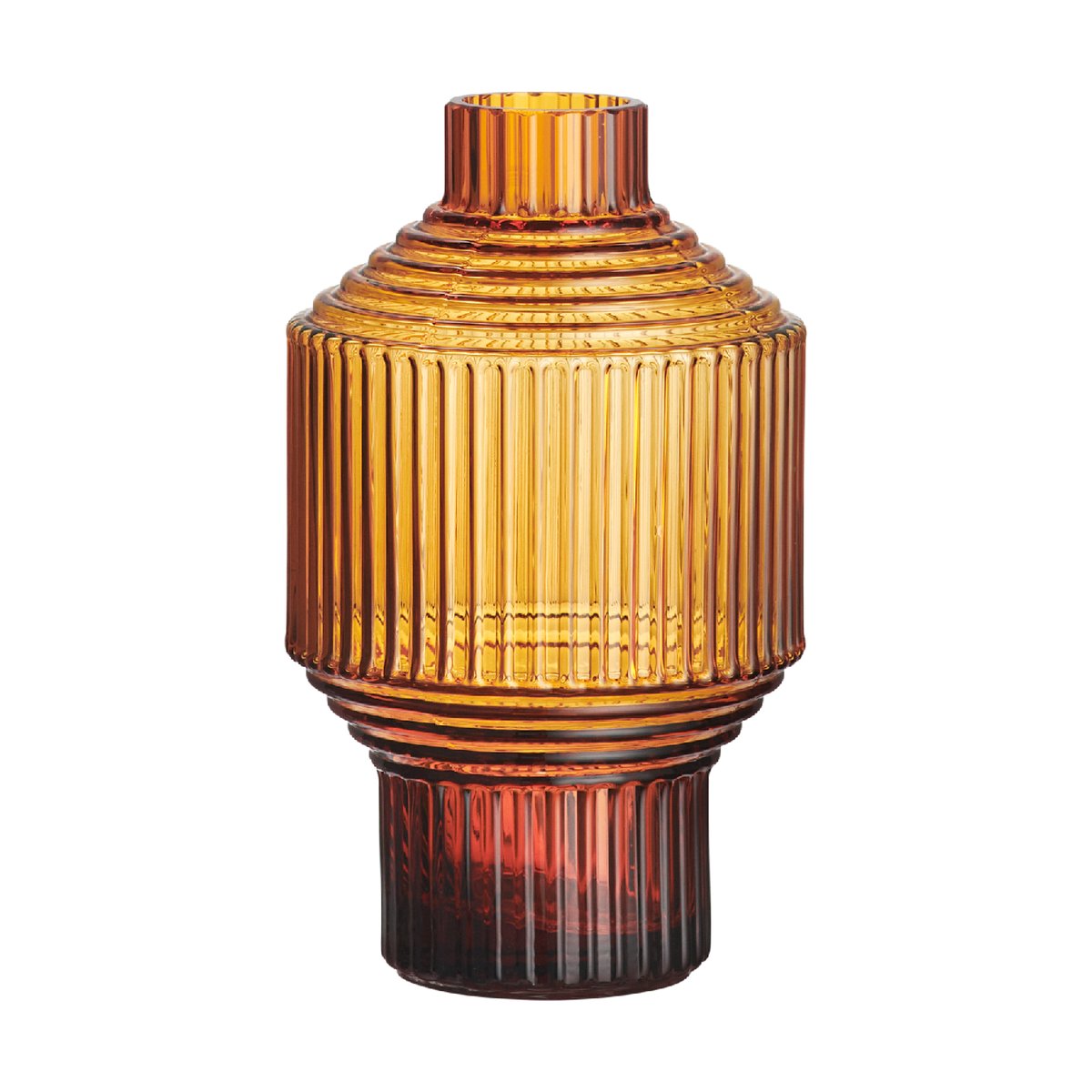 Kosta Boda Pavilion vase dark 134 mm Amber | Scandinavian Design | Vases | Yellow