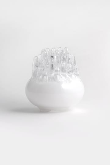 Polar candle holder 200 mm - White - Kosta Boda