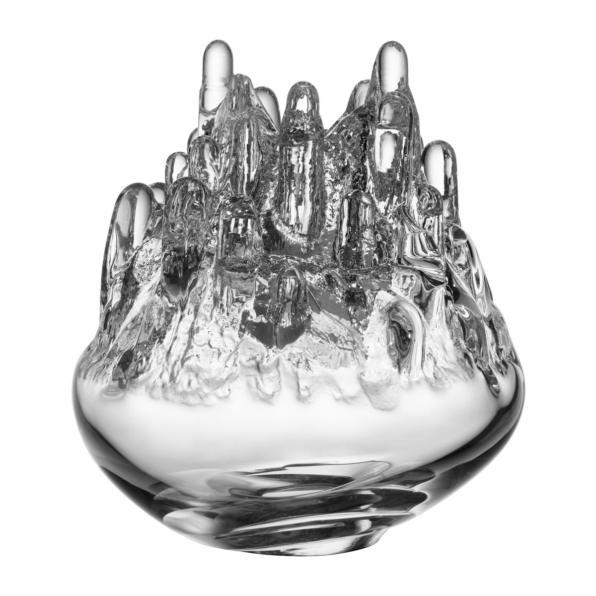Kosta Boda Polar candle stick large 29 cm Clear | Scandinavian Design | Candle holders | Transparent